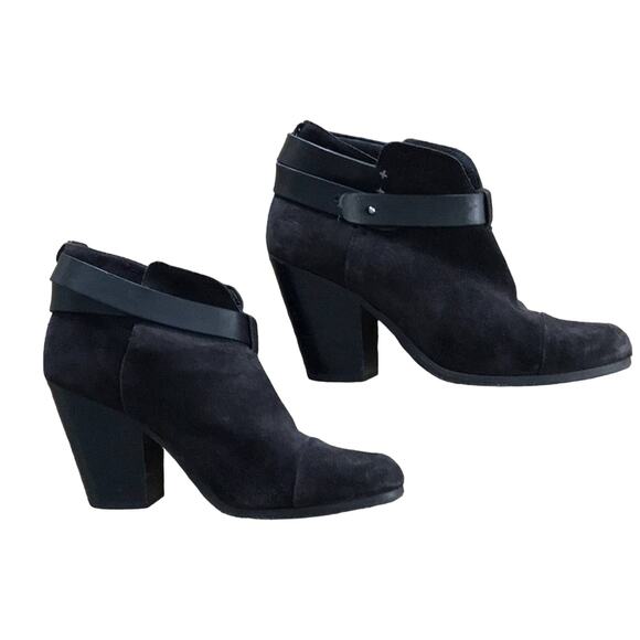 Rag & Bone Harrow Boots black suede 38.5 - Picture 1 of 13